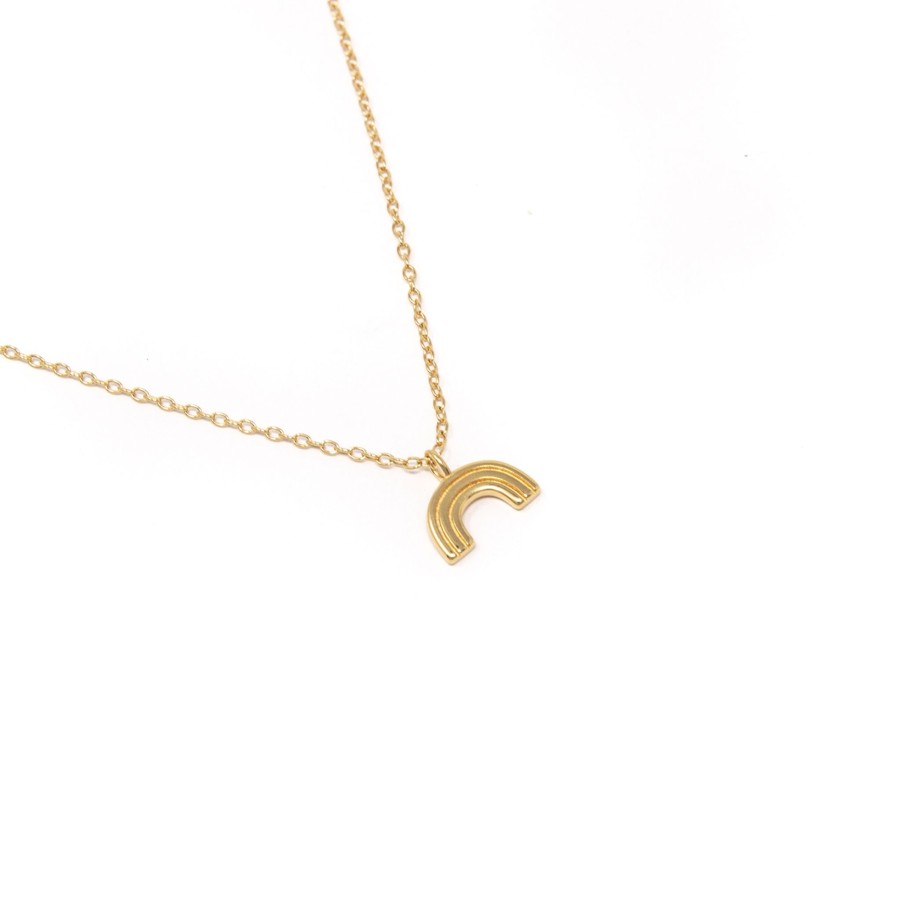 Necklaces Yiwu | Tiny Rainbow Necklace Yellow Gold