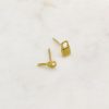 Earrings Yiwu | Lock And Key Stud Earring Yellow Gold