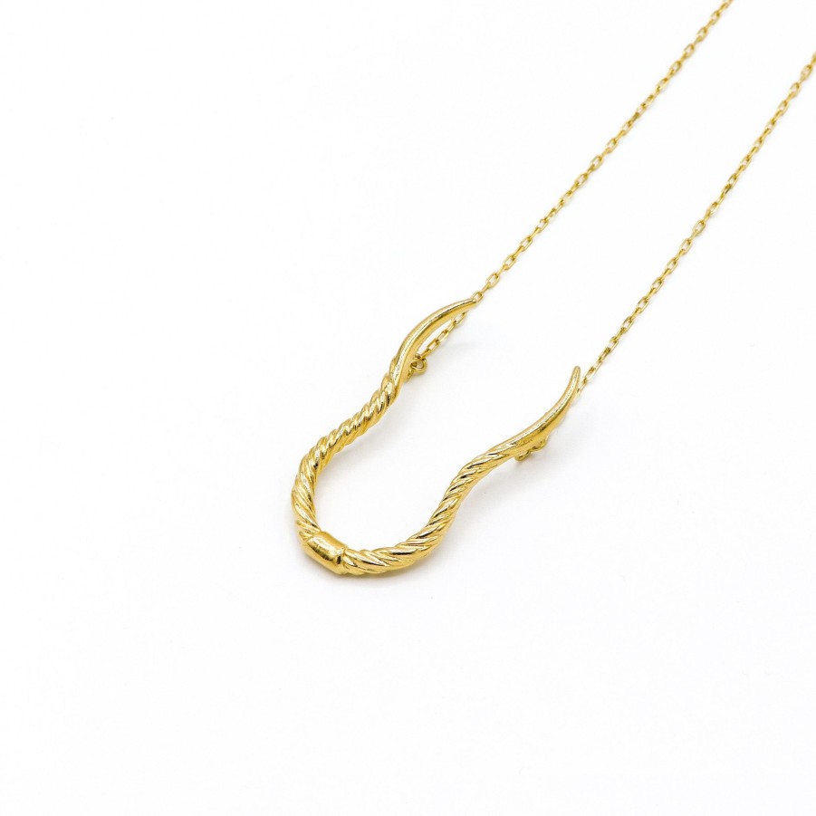 Necklaces Nina Berenato Jewelry | Eland Horn Necklace 14K Yellow Gold