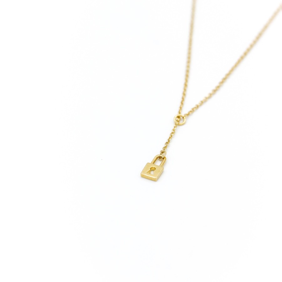 Necklaces Yiwu | Tiny Lock Lariat Necklace