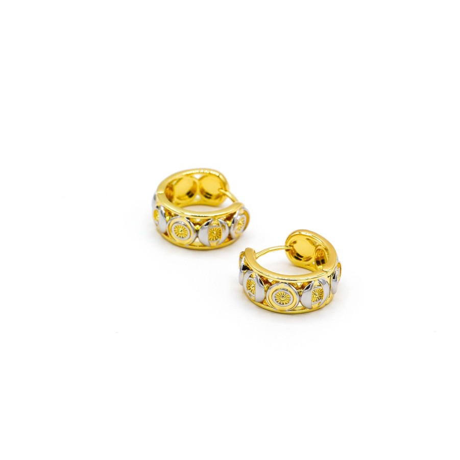 Earrings JinMao | Aura Huggie Two Toned