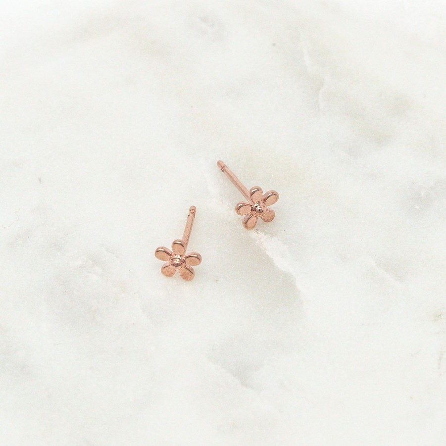 Earrings Yiwu | Daisy Stud Earrings Rose Gold