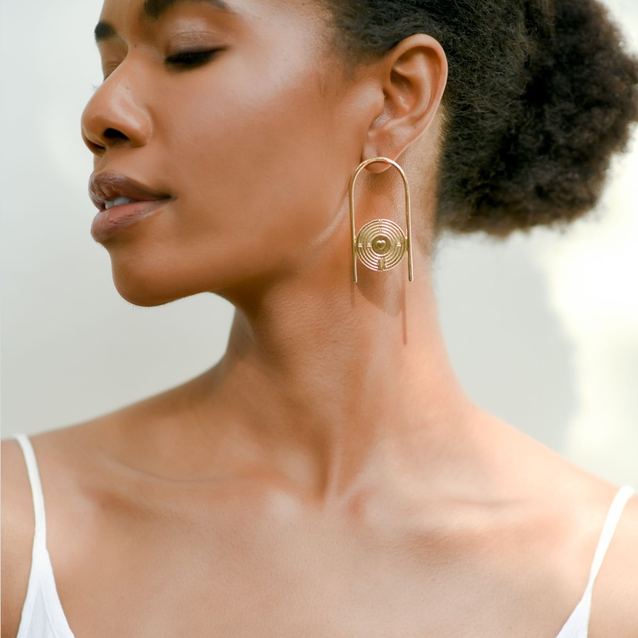 Earrings Nina Berenato Jewelry | Labyrinth Arch Earring