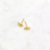 Earrings Yiwu | Peace Sign Stud Earrings Yellow Gold