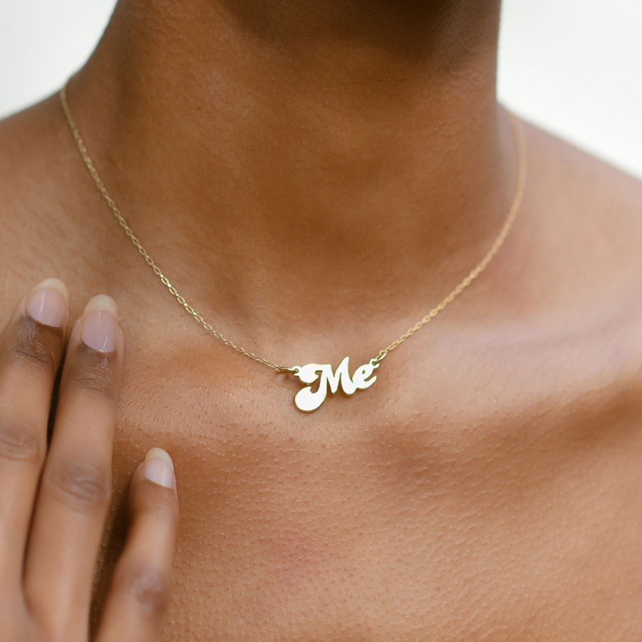 Necklaces Nina Berenato Jewelry | I Choose Me Nameplate Necklace