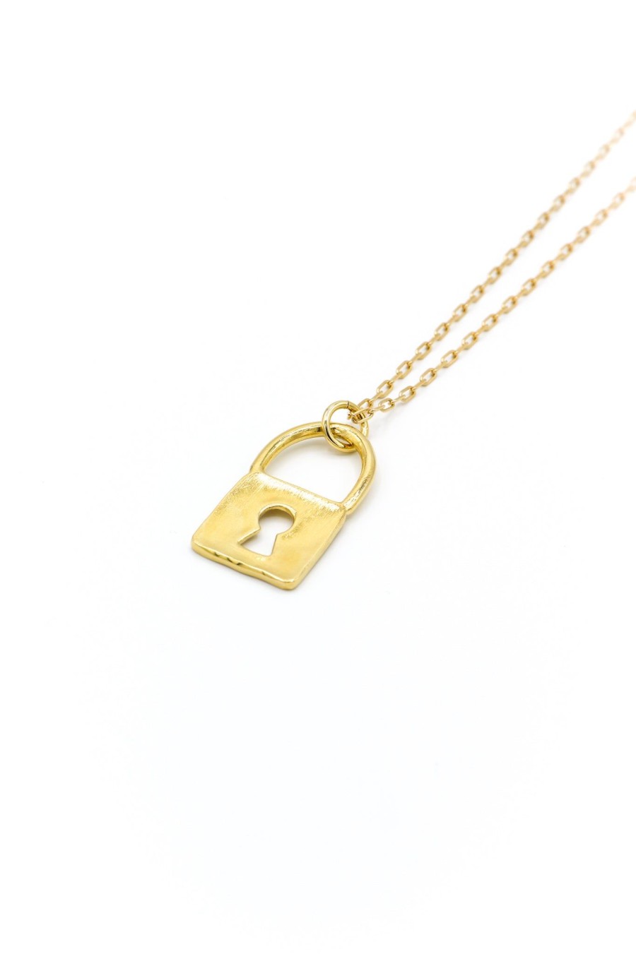 Necklaces Nina Berenato Jewelry | Large Lock Pendant Necklace