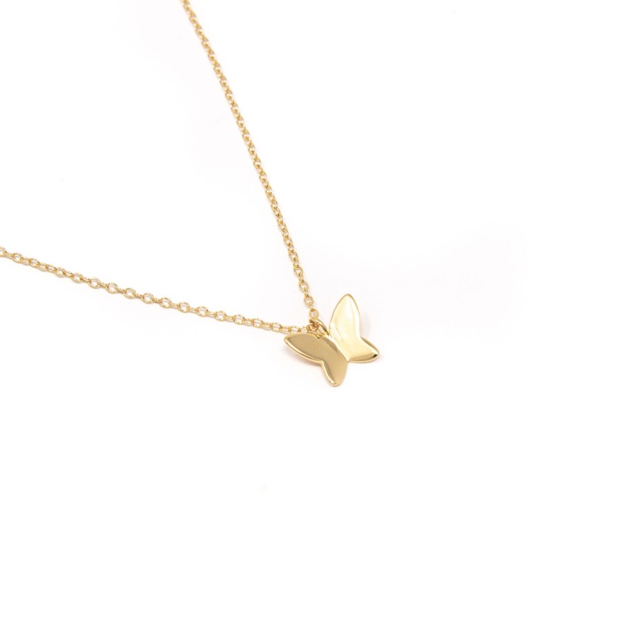 Necklaces Yiwu | Tiny Butterfly Necklace Yellow Gold