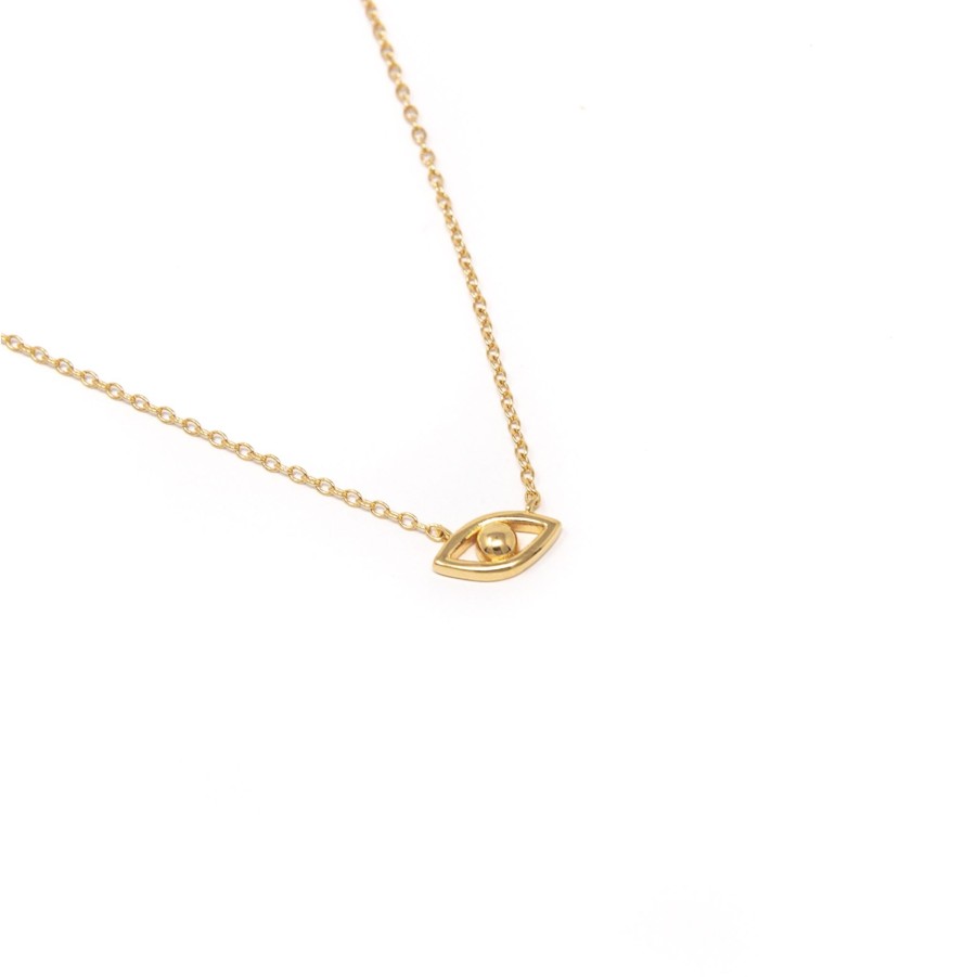 Necklaces Yiwu | Tiny Evil Eye Necklace Yellow Gold