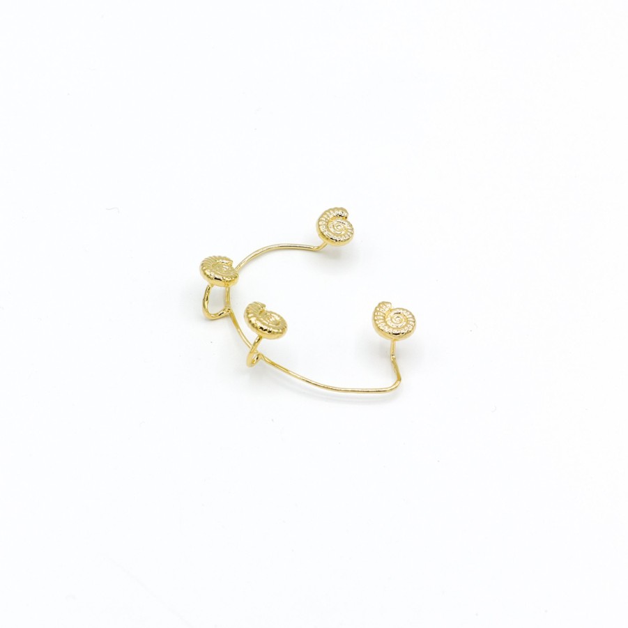 Ear Cuffs Nina Berenato Jewelry | Ammonite Fossil Ear Cuff